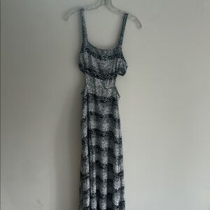 Elegant Black and White Patterned Dress